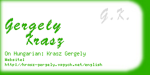 gergely krasz business card